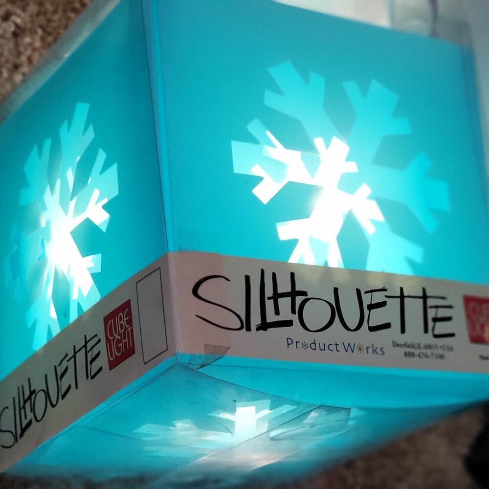 Snowflake Silhouette Cube Light